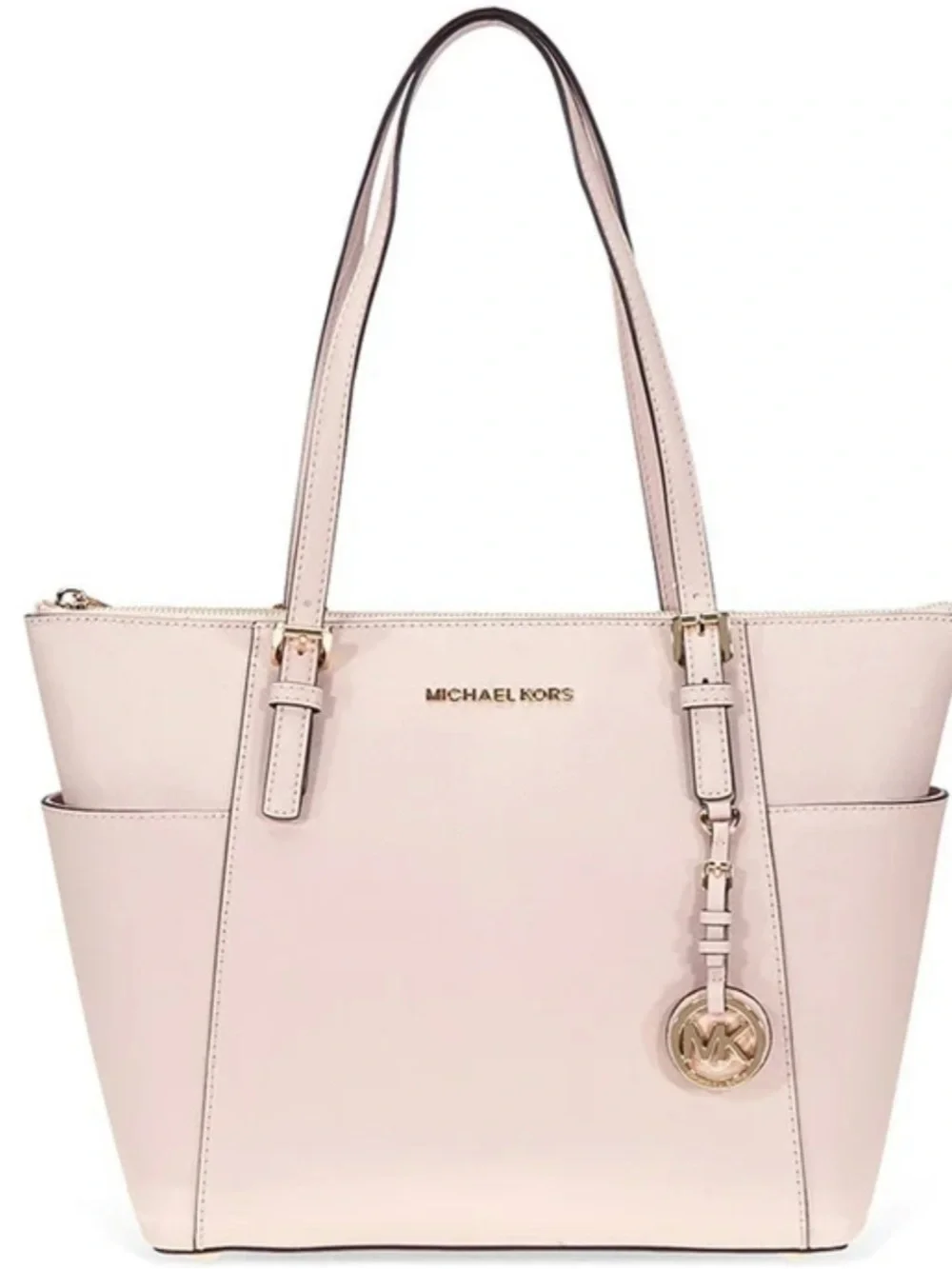 Michael Kors Blush Leather Tote with Gold Accent - Picture 1 of 1